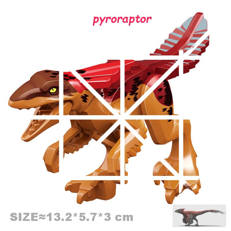 Velociraptor Triceratops Jurassic Dinosaurier Welt Indominus T-Rex Modell Zusammenbauen Pädagogische Bausteine Spielzeug für Kinder Geschenke