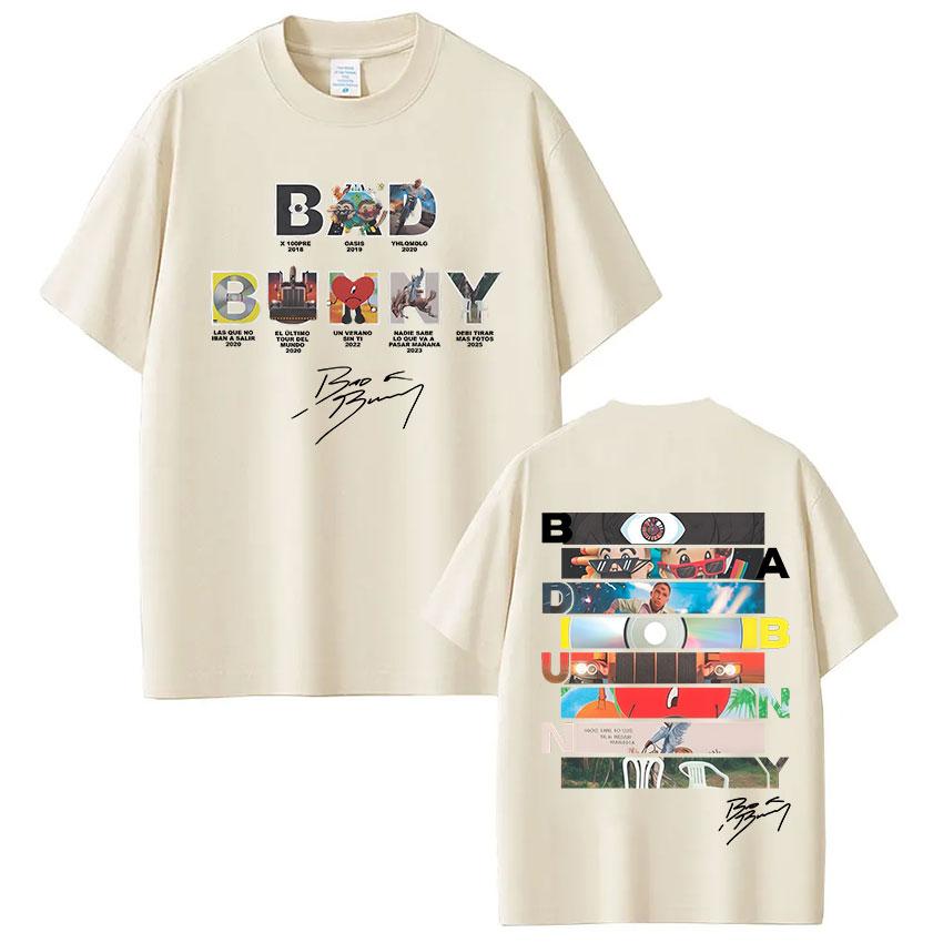 ZX Rapper Bad Bunny Album Cover Tshirt Debi Tirar Mas Fotos DTMF Graphic T Shirts Men Women Fashion Hip Hop Tshirts Streetwear