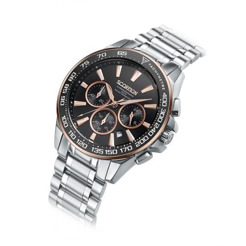 [SCORPION] SCORPION Alecto Chronograph Metal Watch SP3340M-RBK