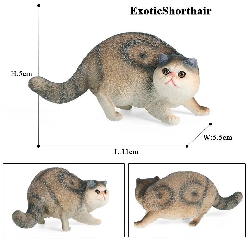 Oenux Kitty Dog Animals Model Action Figure Siamese Husky Pug Rottweiler Puppy Figurines PVC Cute Collection Toy Kids Gift