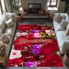 Rose Customized Name Floor Mat Suitable for Living Rooms Balcony Outdoor Decorate Room Antislip Carpet Office Home Decor Best for Christmas
