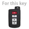Car Key Case Cover For Toyota Camry Corolla RAV4 Highlander Avalon 2015 - 2017 4 Buttons Smart Control Cover Holder Keychain