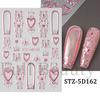 1PC embossed 5D liquid metal star, moon, and heart clock nail sticker, adhesive nail art sticker, holiday gift.