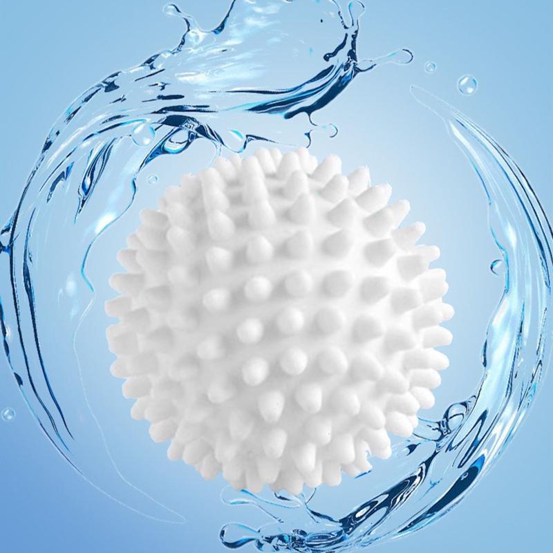 4 Pieces Circular Pure White Magic Cleaning Drum TPR Anti-Winding Laundry Ball Washing Machine for Dirt Removal and Knotting