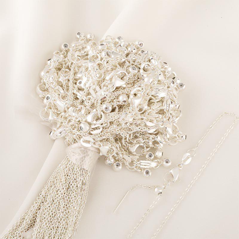 Universelles Stift-Typ O-Ketten-Kugelketten-Kastenschloss Verstellbares Armband Universalkette Blankokette Handgefertigter DIY-Schmuck