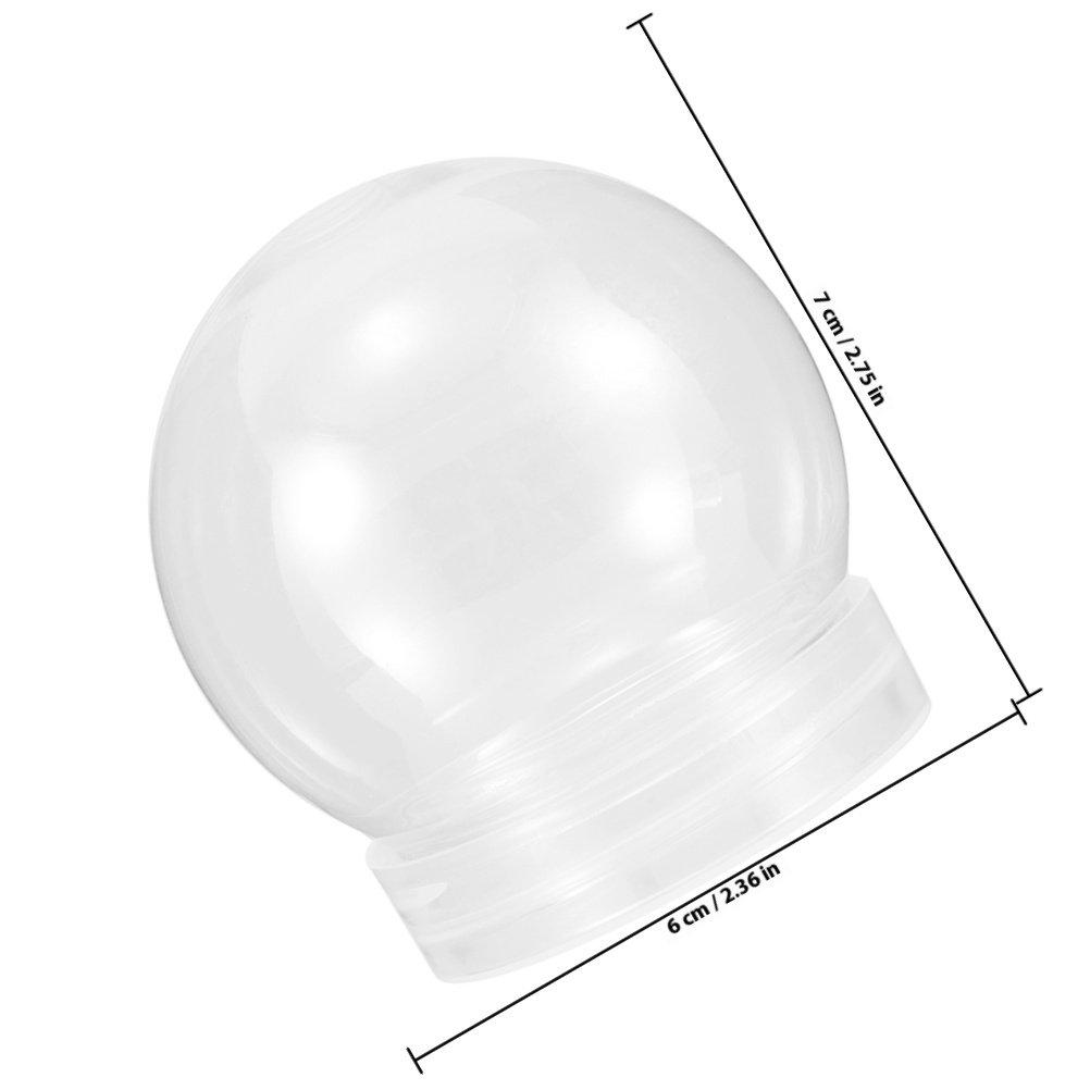 12 Stück DIY durchsichtige Kunststoff-Schneekugeln Schraubverschlüsse Füllbare Wasserkugeln Perfekte Winterurlaubsdekoration Bastelset für Kinder Erwachsene