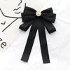 Shirt Bow Brooch Tie Women'S Black College Student School Uniform Graduation Temperament Collar Pin