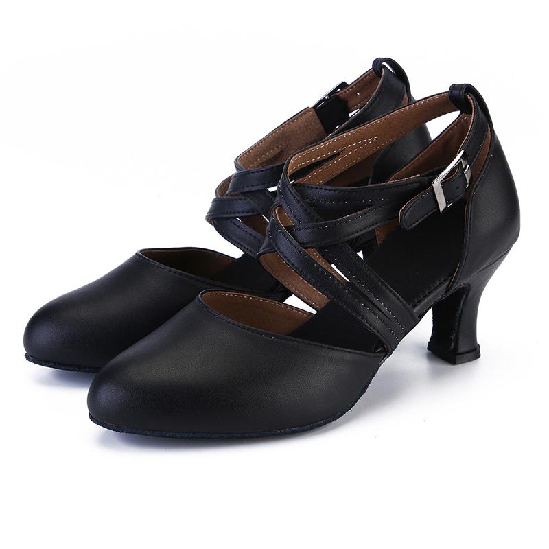 Leder-Latein-Tanzschuhe für Damen, Tanzpartys, Walzer, moderne Tanzschuhe für den Innenbereich, Absätze 6 cm