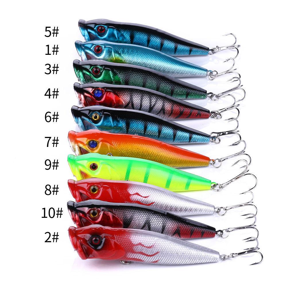 9CM12G6#Hook lure hard bait wave fishing10pcsImpact-Resistant Fake Bait Set, Biomimetic Fish Lure Set 9CM-12G
