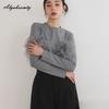 Korean Ulzzang Spring Autumn Women Streetwear Top O Neck White Gray Black Ruffles Patchwork T-Shirt Stylish Feminine Ladies' Tee