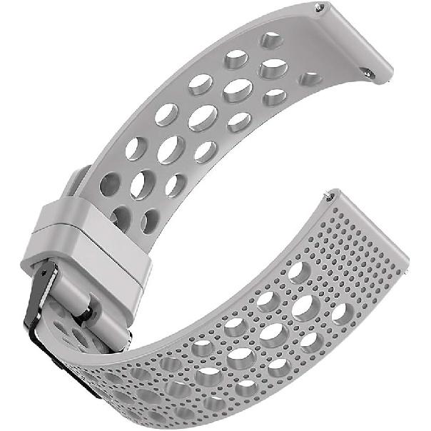 

Совместимо для ремешков Wy ze Watch 47 мм, силиконовые сменные спортивные ремешки с металлической застежкой, совместимые со смарт-часами Wy ze Watch 47 мм чёрный