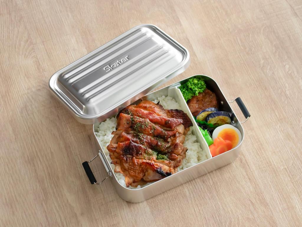 Skater Aluminum Lunch Box AFT10B-A 1000ml Large Capacity Fluffy Serving Silver
