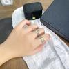 Leichter Luxus Farbe Schatz Super Fee Gelb Zir*****Stift Ring Nische Hoher Sinn Persönlichkeit Blume Liebe Französischer Ring Frau