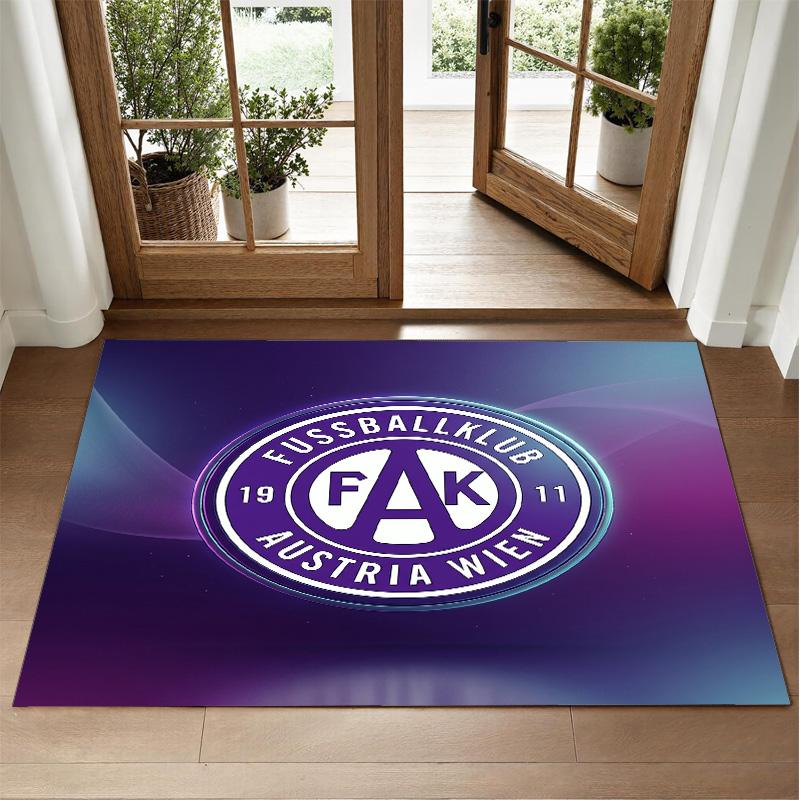 Austria Wien FC Design Crystal Velvet Rug Soft Decorative Mat for Bedroom Entrance