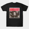 Men Black Print T-shirt Soundgarden Vintage No-Cut Heat Transfer Print Cotton Tshirt