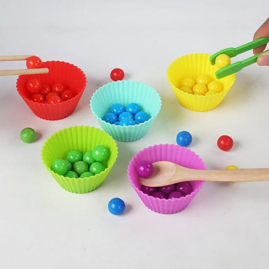Test Tube Bead Matching Toy Fine Motor Skills Preschool Learning Color Sorting Cup Toddler Boys Girls Educational Colorful Ball Catching Dropping Toy