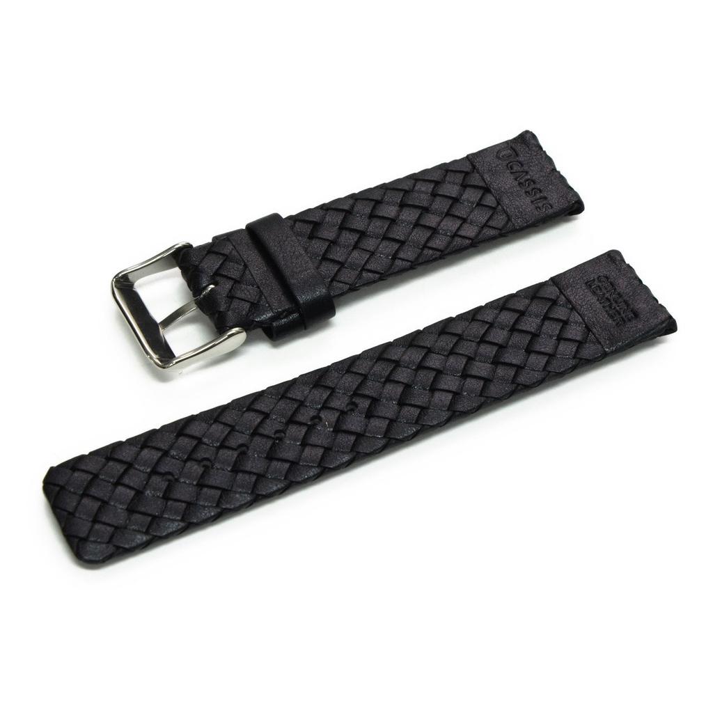 CASSIS Calfskin Watch Strap MAUI 20mm Black with Replacement Tool U1011304019020