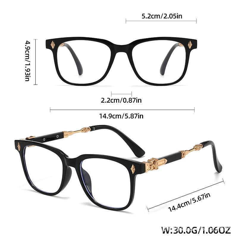European and American new retro flat glasses women's high-end sense light luxury Sven business square glasses men's anti-blue frames