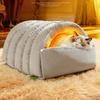 High-quality Semi Enclosed Cat House Winter Warm Soft Puppy Sleeping Bag Thickened Windproof Cat Cave for Cat Dog