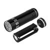 Mini Aluminum Multifunction UV Ultra Violet 9 LED Flashlight Torch Light Lamp