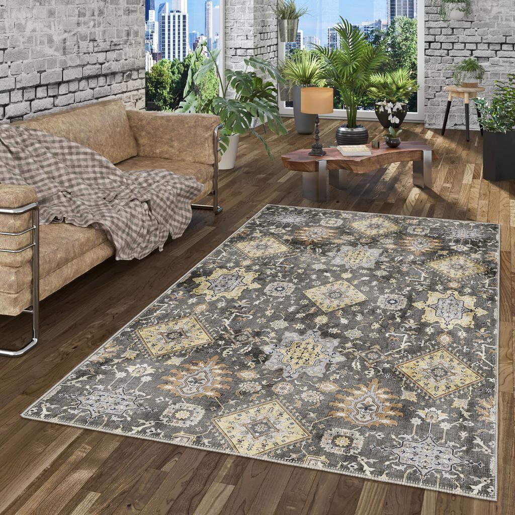 Decorative Area Rugs, Rugs For Living Room, Machine Washable Rug, Non Slip Rug