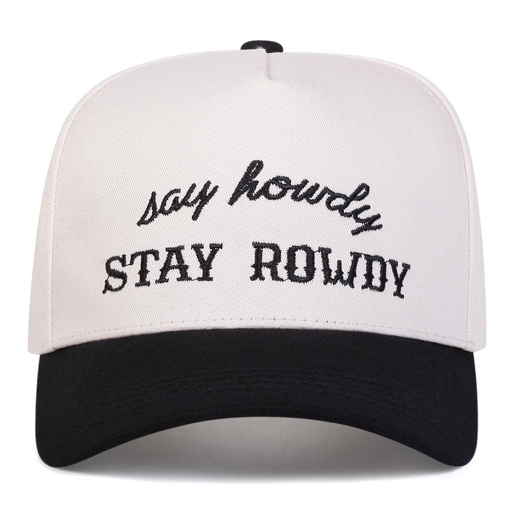 Baseball Stitching Stitched Embroidered Alphabet Rowdy Stay Neutral Gender Women  Men For Caps Spring Autumn Outdoor Sunscreen Hat Adjustable