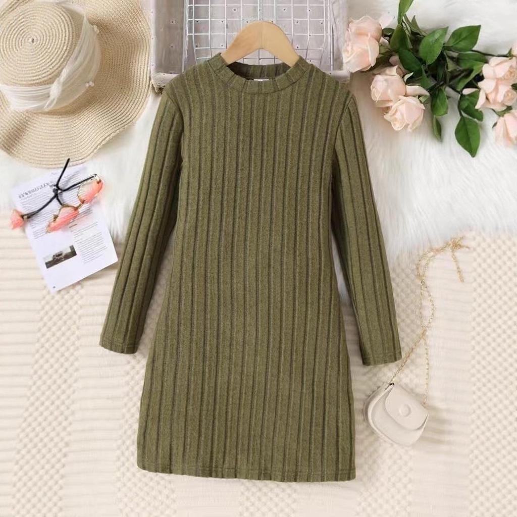 2025 Fall/Winter Slimming European & American Girls' Warm Dress