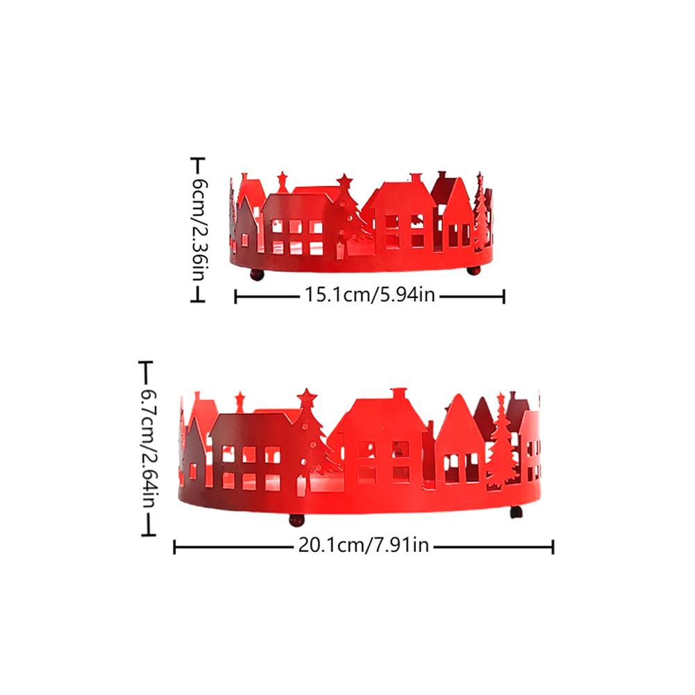 Versatile Tray Set Christmas Decoration Tray Holiday Decor Accessories For Home Red, White For Seasonal Displays