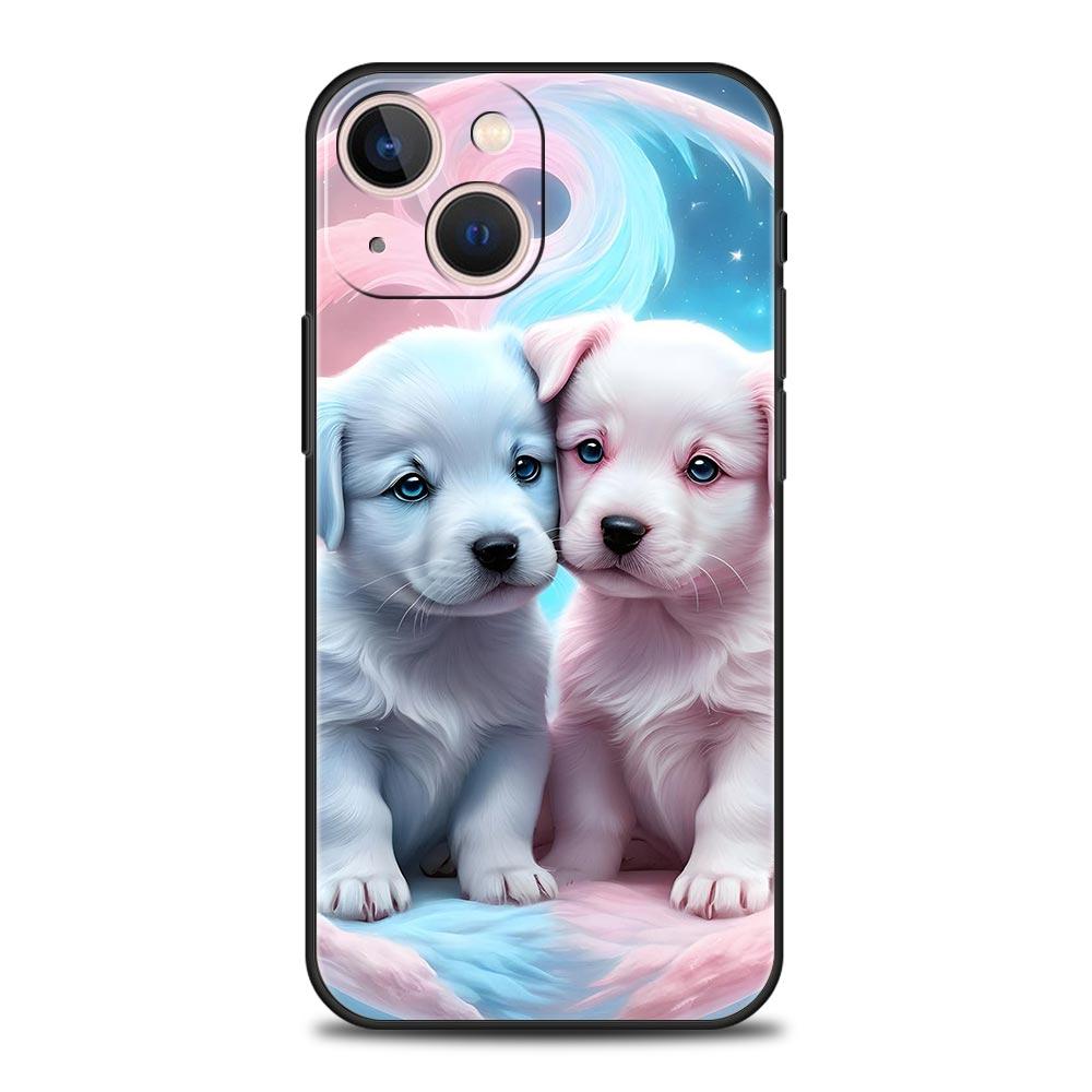 Cute Little Dog Phone Case Cover for iPhone 17 16 15 14 13 12 11 Pro Max 17 Air Plus Shockproof Soft TPU Shell Fundas Capas Bags