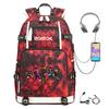 Cartoon Game Merchandise With Usb Hiking Bag College Students Outdoor Travel Large Capacity Backpack Bag