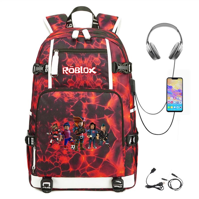 Cartoon Game Merchandise With Usb Hiking Bag College Students Outdoor Travel Large Capacity Backpack Bag