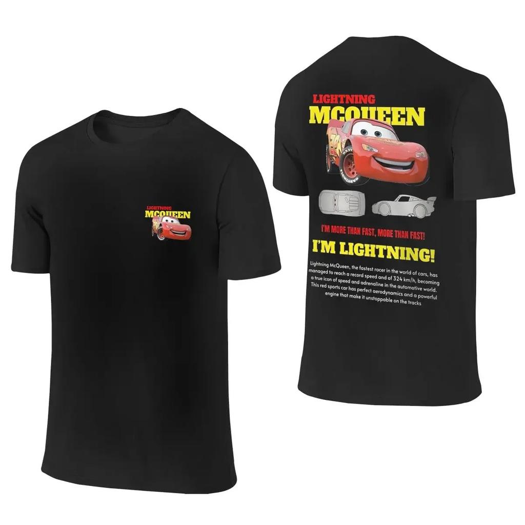 Camiseta de Verano de Rayo McQueen y Sally para Parejas Camisetas Mcqueen Sally Estampado a Doble Cara Camiseta para Hombres Mujeres Algodón Oversize Manga Corta