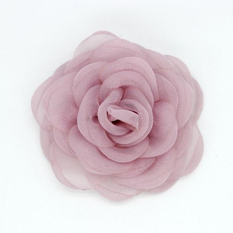 6Cm Black White Camellia Flower Brooches Korean  Corsage Lapel Pins Dress Shirt Suit Accessories For Women Lapel Pins