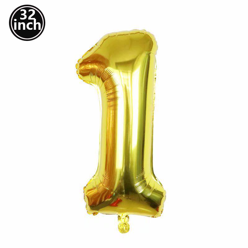 Multi Color Large Numbers 1 Balloon 32Inch 1 2 3 4 5 6 7 8 9 Birthday Ball Red Digit Bachelorette Balloons Figure Golob Balloons