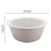 Fruit Colander Draining Bowl Plastic Thickened Double Layer Drainage Basket for Kitchen and Living Room