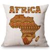 Nordic Africa Map African Tribe Designs Home Decorative Sofa Pillow Case Cotton Linen Wild Life Animal Office Chair Pillow Cover