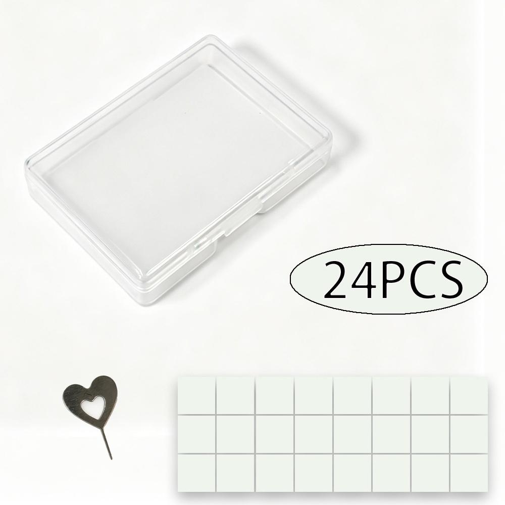 24PCS Diamond Painting Wax Clay Set with Heart Pin Sticky Pen Glue Clay for 5D DIY Diamond Art Rhinestone Craft Tools Portable Storage Box Accessories