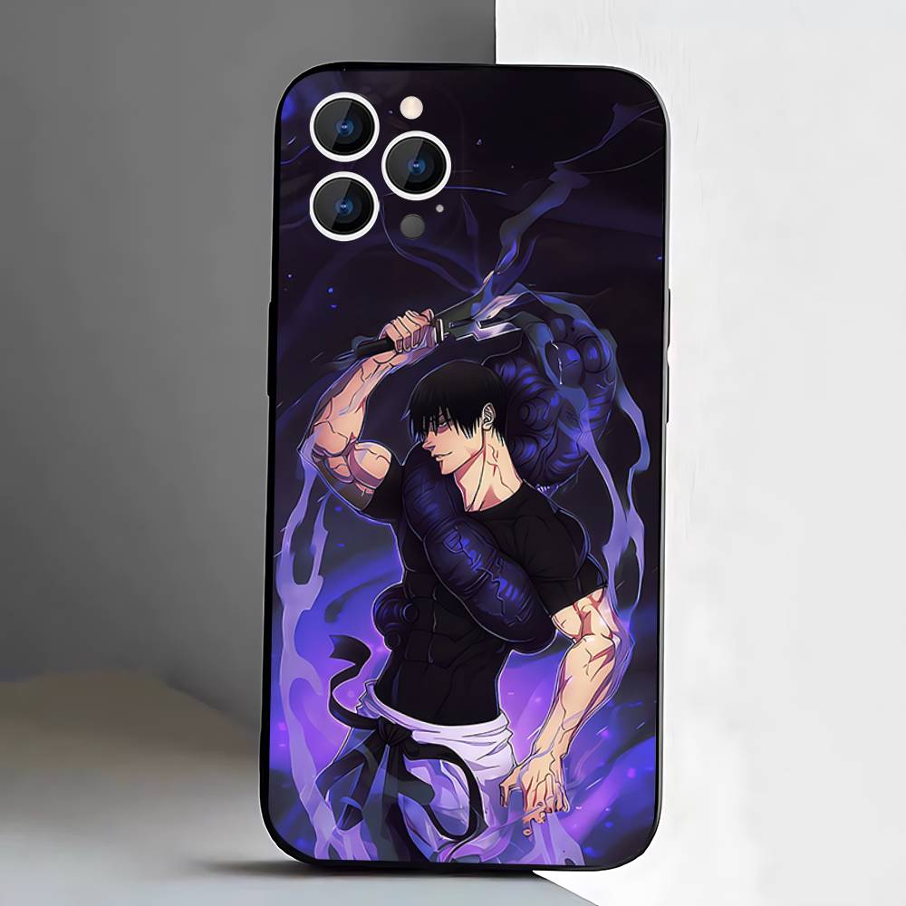 Toji Fushiguro Jujutsu K-Kaisen Phone Case For iPhone 17,16,15,14,13,12,11,Pro,XS,Max,XR,Plus,E,SE4,Mini Black Soft Cover