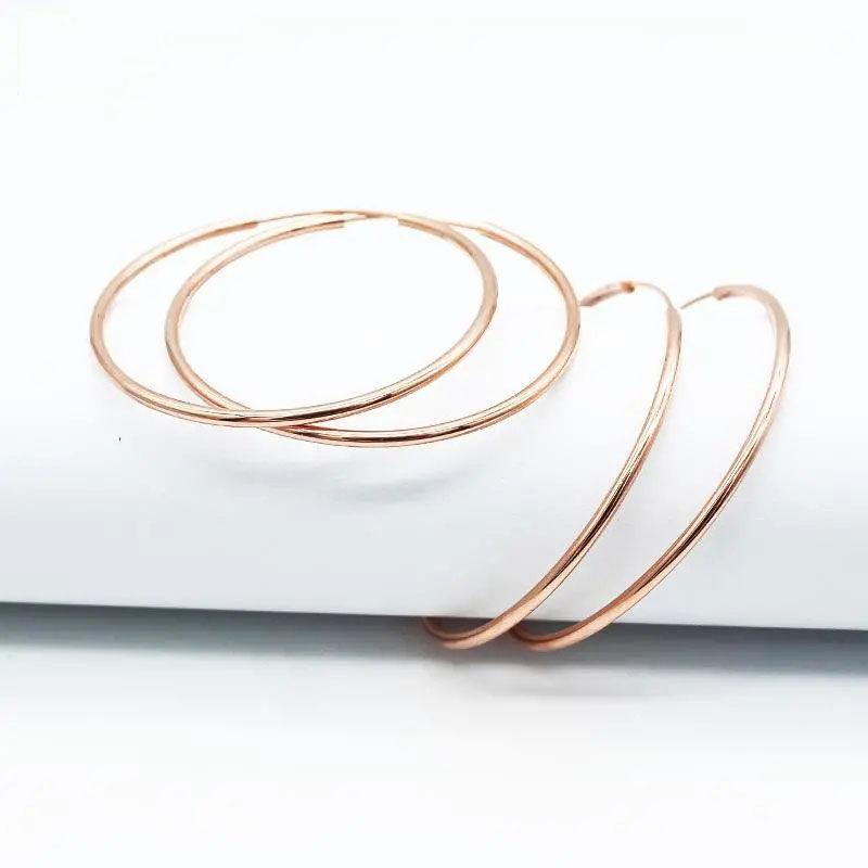Purple Gold-Plated Rose Gold Earrings Fashion Personality Luxury Exaggerated Gold Circle Earrings Earrings