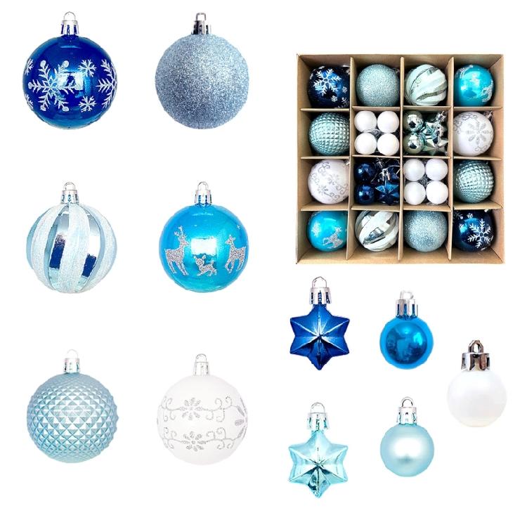 42Pieces Shatterproof Christmas Balls Ornament Bright Christmas Bauble Collections Sphere Pendant for Tree Decorating