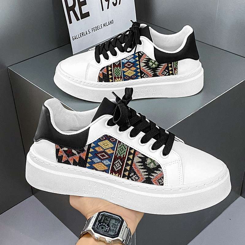 Xiaobai Men's Shoes 2025 New Summer Breathable Versatile Trend Casual Shoes Sports Platform Student Height-increasing Board Shoes