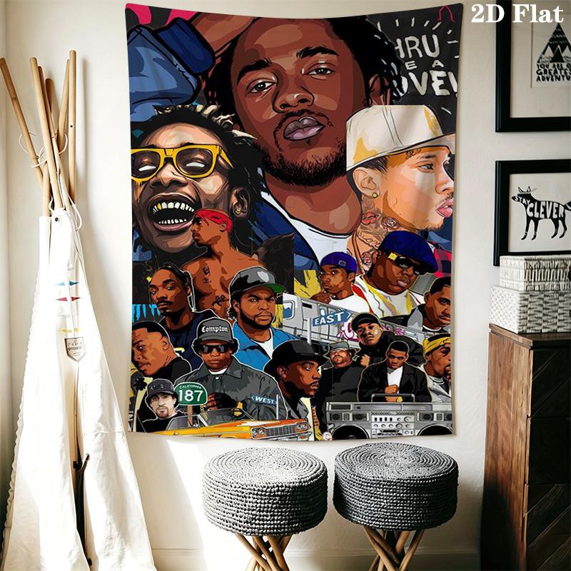 Hip Hop Legends Visual Celebration Bedding 1 Duvet Cover 2 Pillowcase Without Core Bedding Set Christmas Birthday Gift Soft And Comfortable