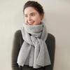 Women's 100% Pure Cashmere Scarf - Warm, Versatile, Solid Color Knit for Autumn & Winter