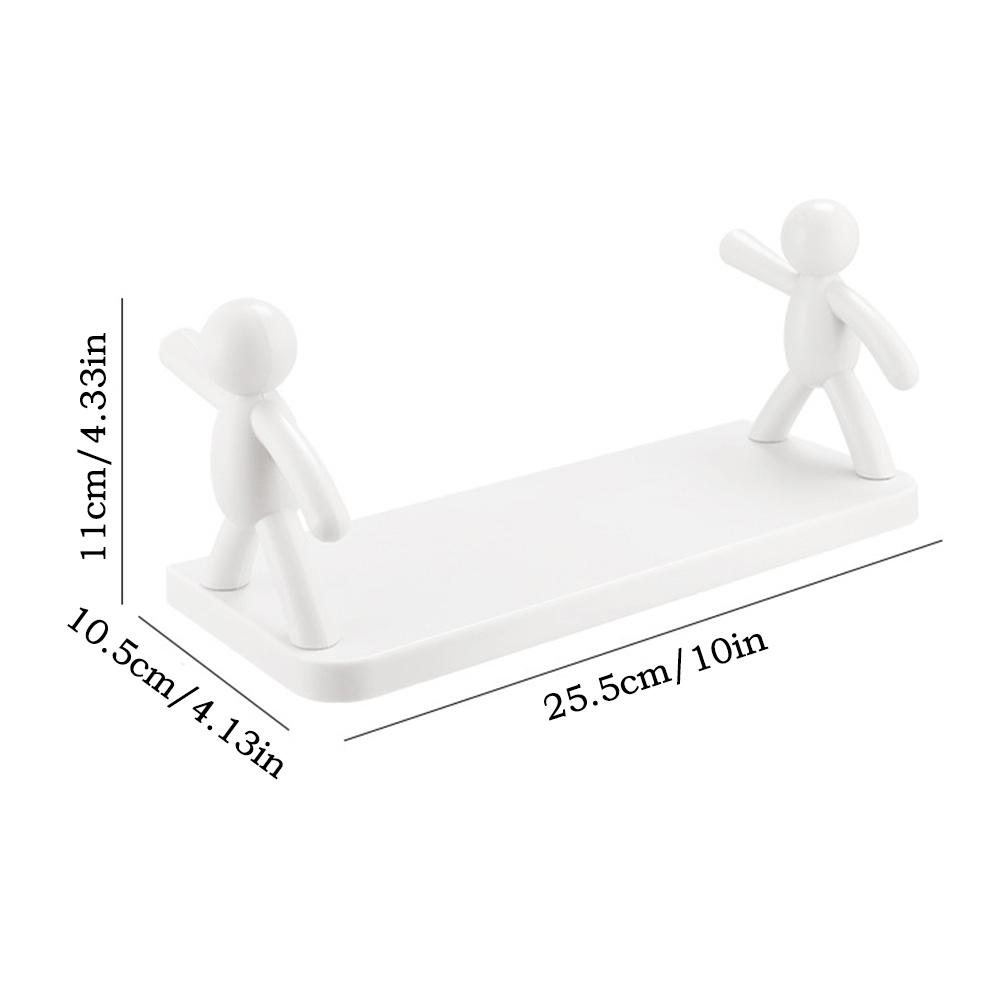 Creative Storage Rack No Drilling Funny Storage Board Self-Adhesive Wall-Mounted Organizer Toilet Bathroom Cosmetics Storage Rack