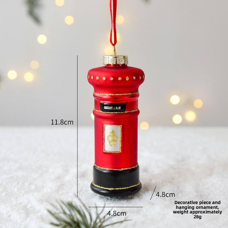 Joymerry Christmas Glass Tree Ornaments Gift Box Set With Lighttransmitting Design For Holiday Decor