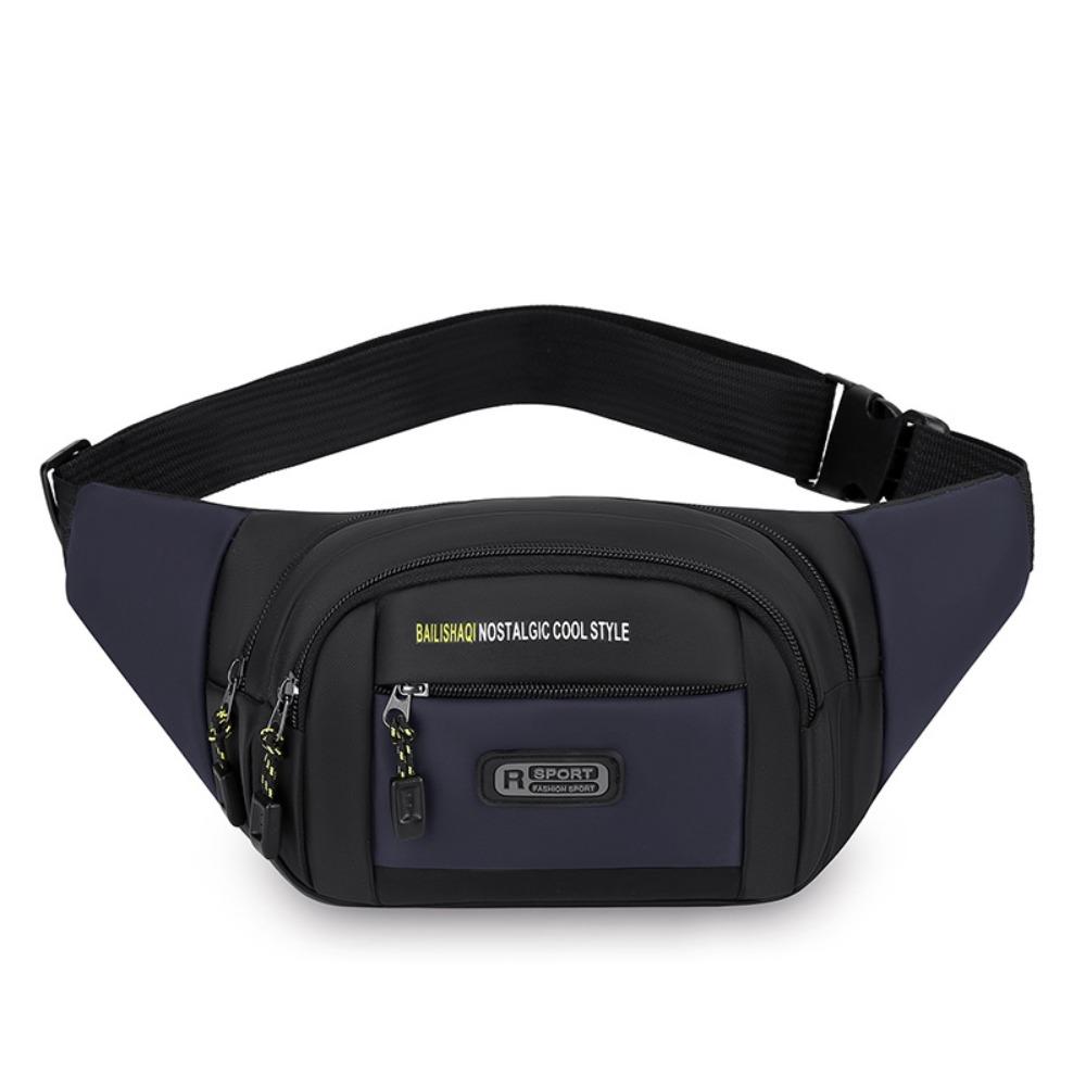 Multiple Pockets Multifunctional Waist Bag Large Capacity Men Running Pouch Men Chest Bag  Gym