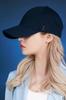 Stud logo over fit ball cap Navy [VARZAR]