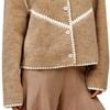 UGG SS25 Single Button Color Block Long Sleeve Jacket Women jackets Beige Gray 1167382