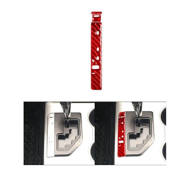 Red Interior Carbon Fiber Auto Gear Console Trim Cover For Toyota Camry 12-14