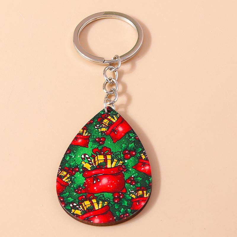 Cute Christmas Key Chain Snowman Santa Claus Key Ring Pendant for Car Key Holder Women Girls Handbag Decor DIY Jewelry Gift